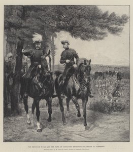 Il Principe di Galles e il Duca di Connaught che passano in rassegna le truppe ad Aldershot da Jean Baptiste Edouard Detaille